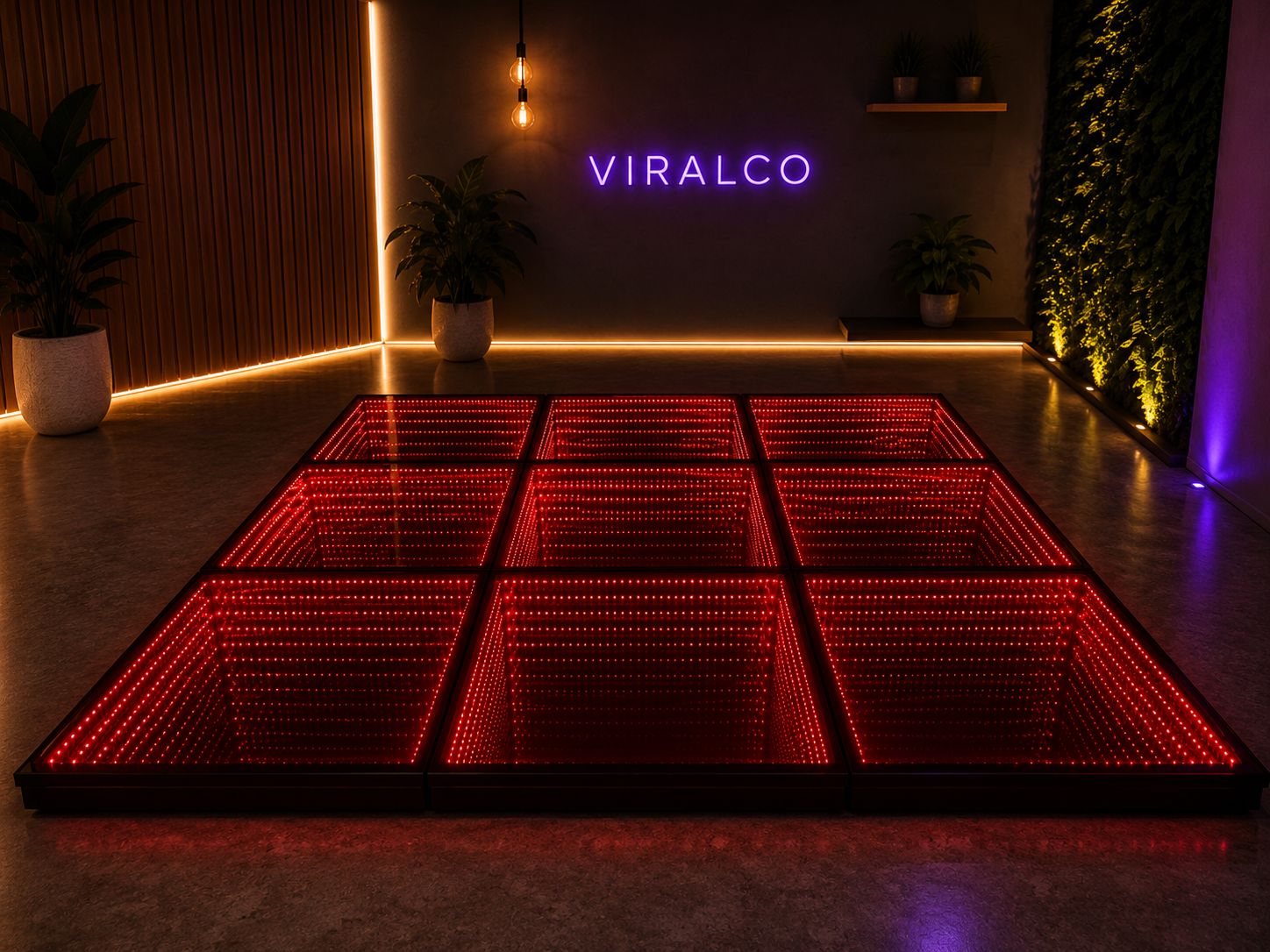 Pista Infinity Viralco con efecto rojo